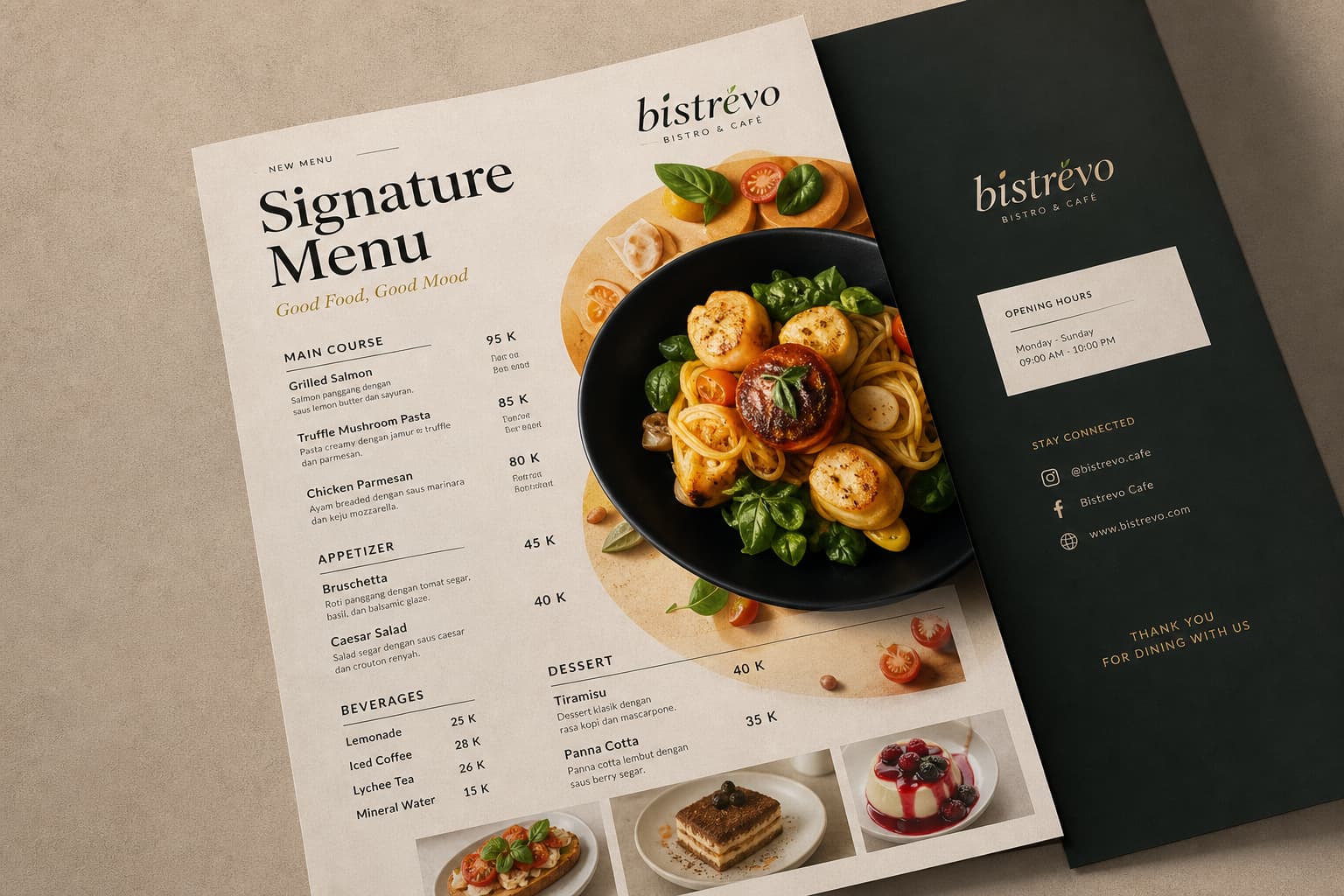 Desain menu restoran